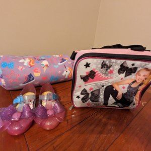 Jojo Siwa Pop Star Nickelodeon 3-Item Bundle: Jelly Shoes Pillow Lunch Box